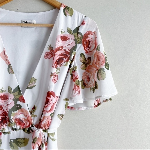 Show Me Your Mumu Rosie Posie‎ Marianne Wrap Maxi Dress in Pink & White, Size XS - Picture 7 of 15